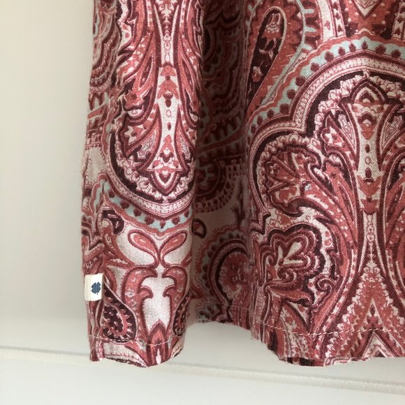 Lucky Brand Paisley Challis Drop Waist Dress M - Picture 6 of 15